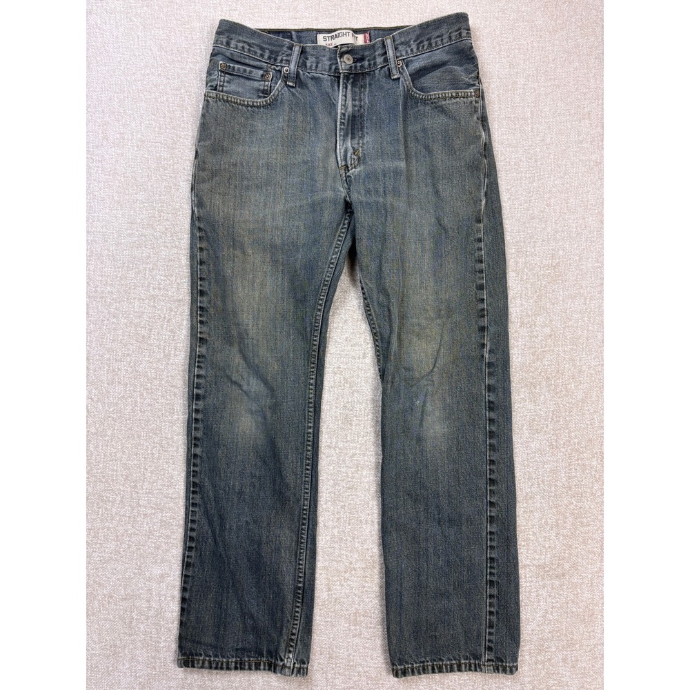 Levis 505 Mens Straight Fit Jeans Medium Wash Denim 32x32 Blue 100% Cotton